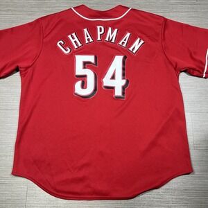 Majestic MLB Authentic Baseball Jersey Cincinnati Reds Chapman Mens 2XL USA Made